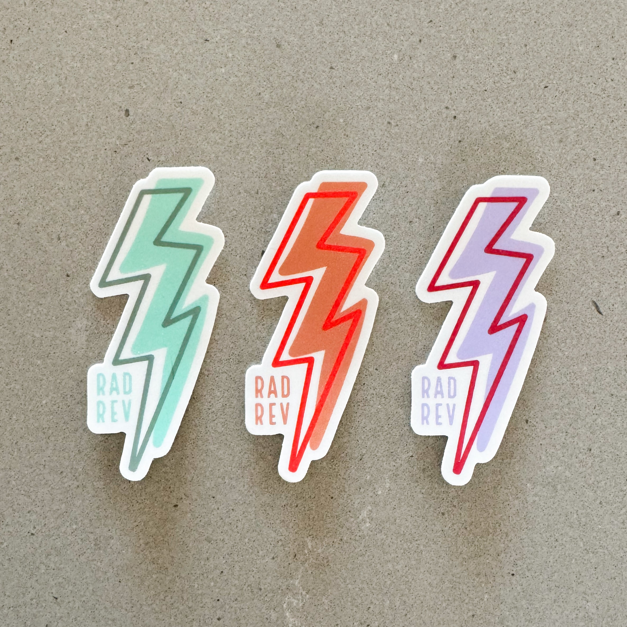 Bolt Stickers Set of 3