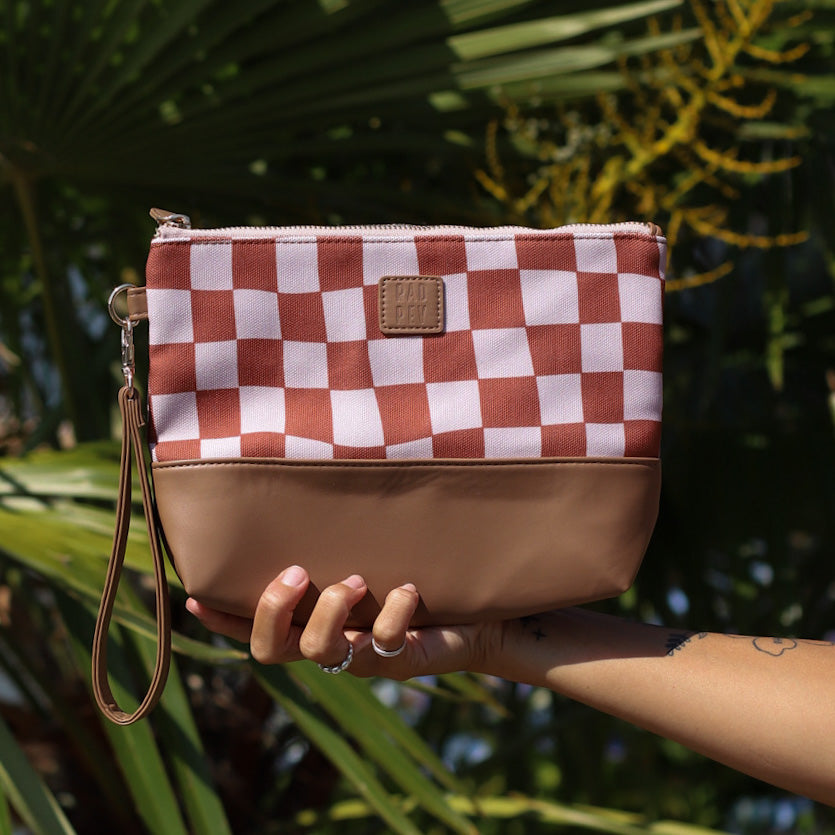 Groovy Check Wet Bag Clutch