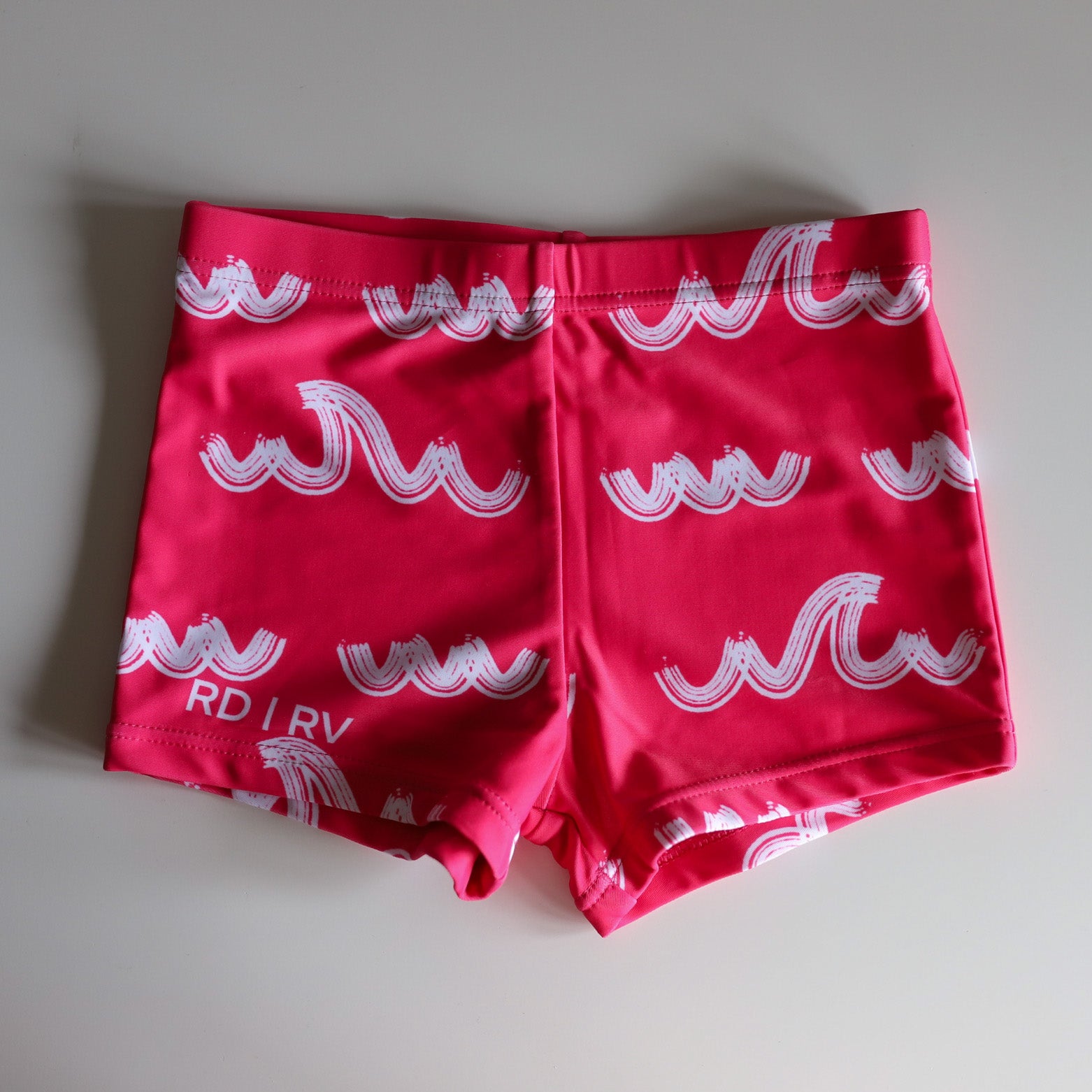 Neon Pink Wave Swimmer Shorts