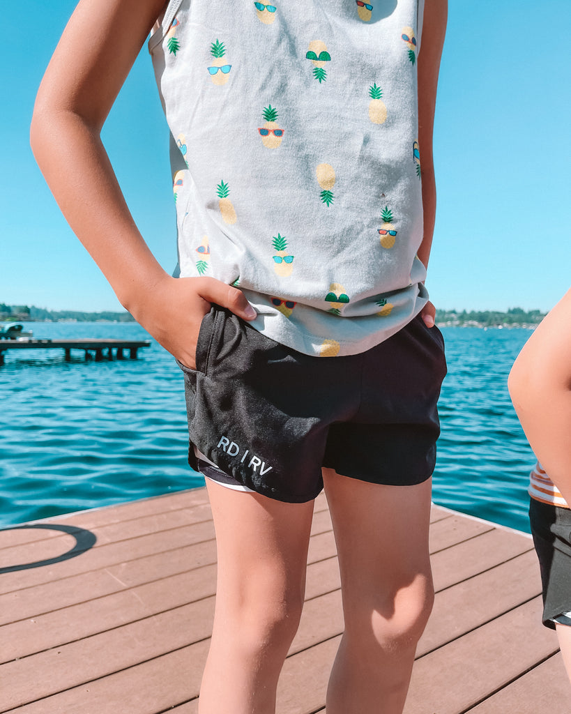 Adventure Layer Shorts in Black